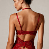 Ensemble de lingerie cinq pièces - MOON Rouge